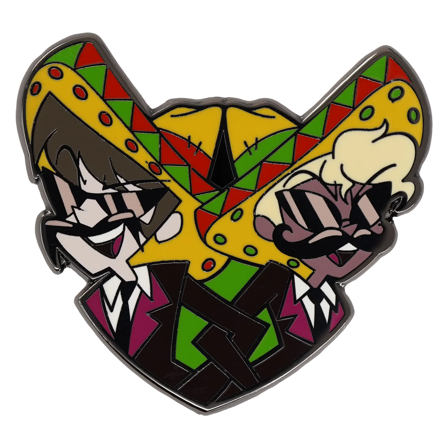 Agent 1 and 2 Enamel Pin