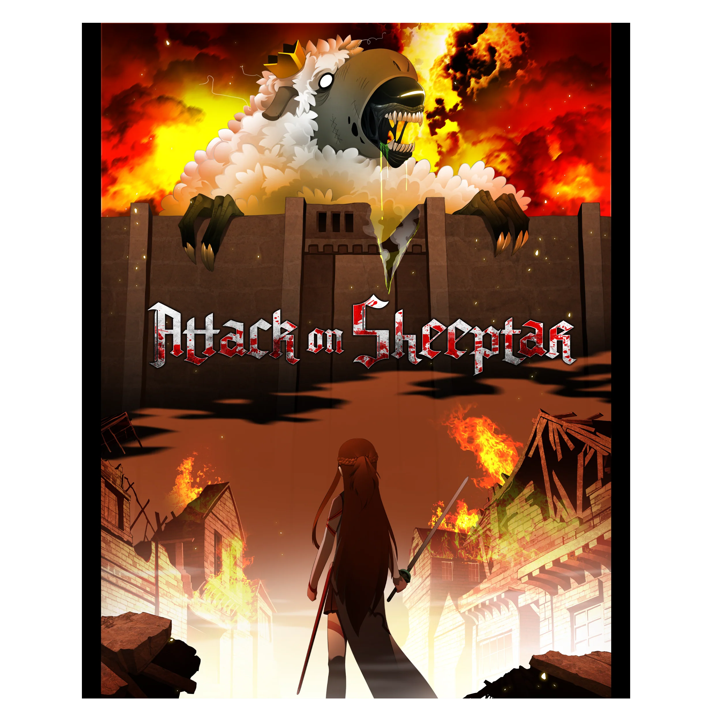 Attack on Sheeptar - Poster Print