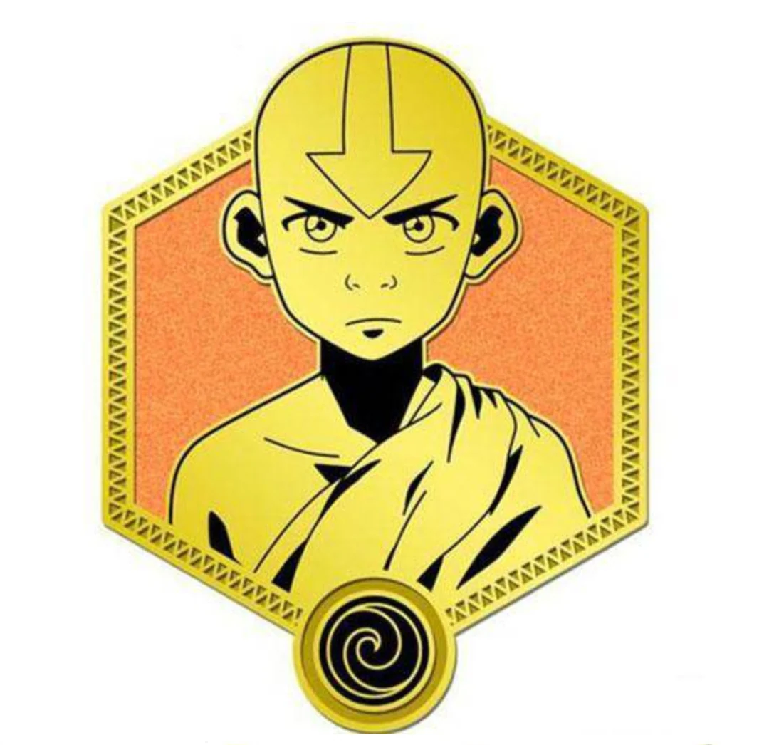 Avatar: The Last Airbender Enamel Gold Aang Pin *LAST CHANCE*