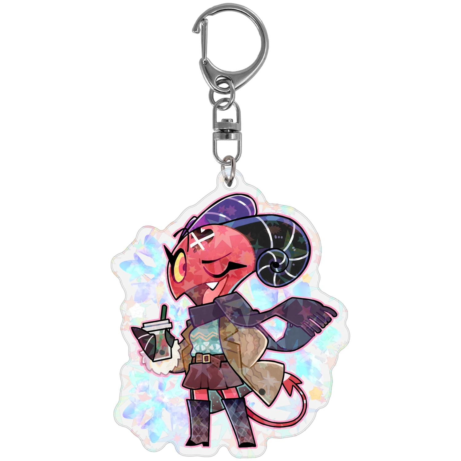 Barbie Wire - Cozy Winter - Holographic Keychain *LIMITED STOCK*