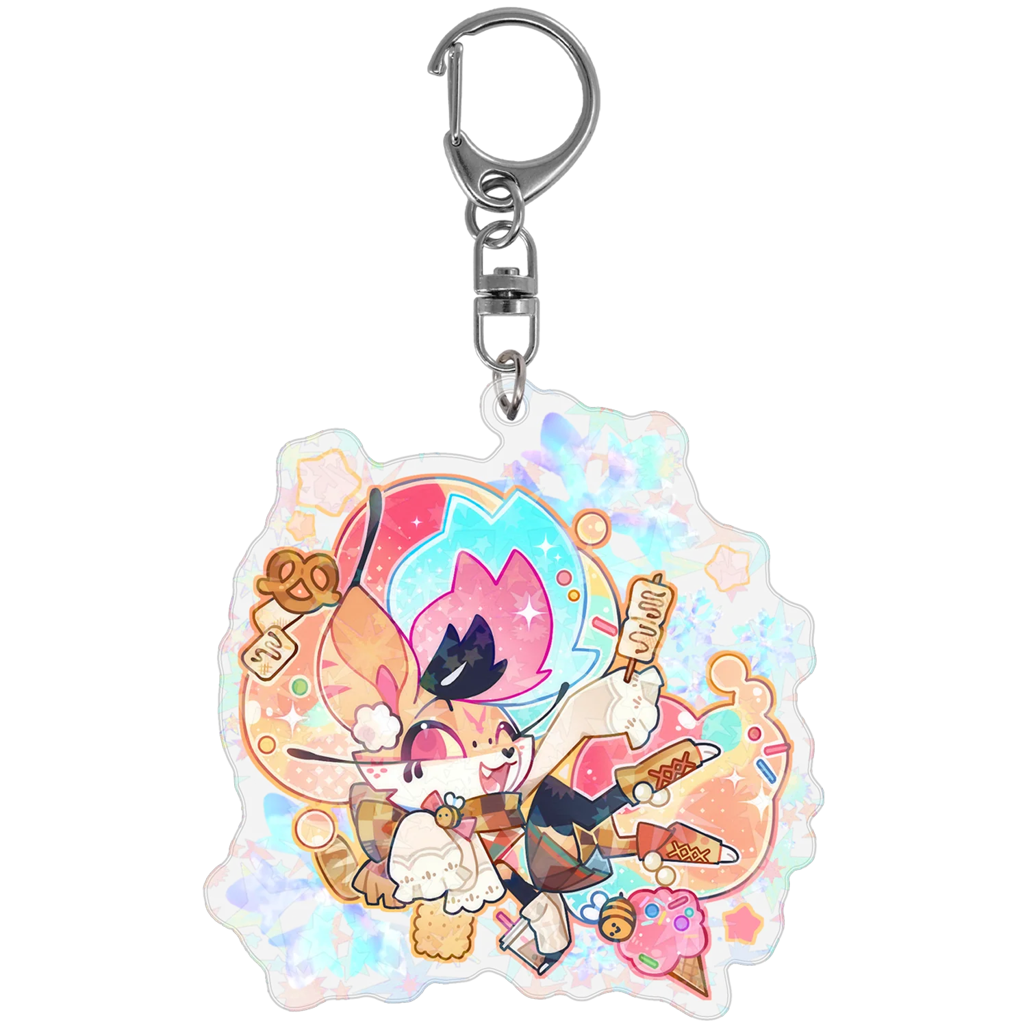 Beelzebub - Cozy Winter - Holographic Keychain *LIMITED STOCK*