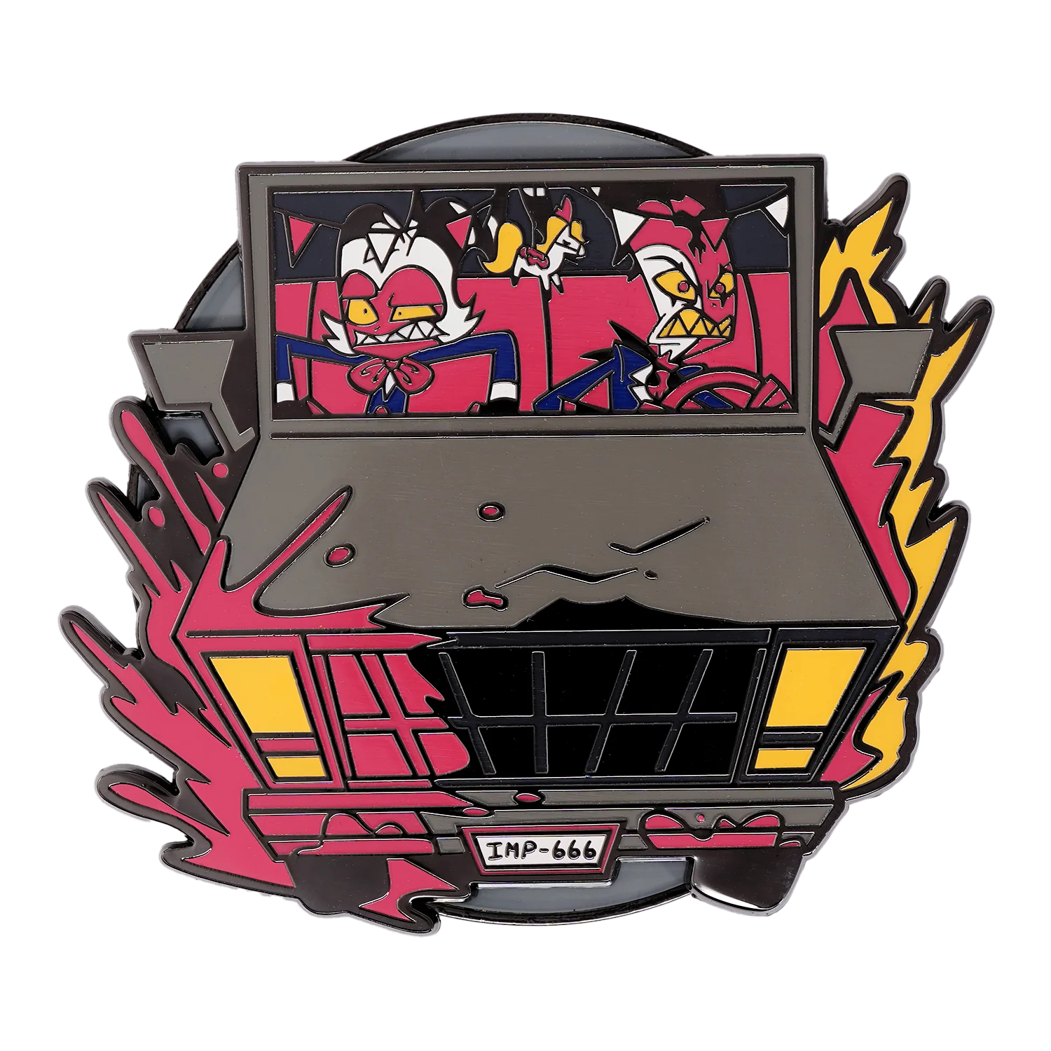 Blitz & Moxxie Driving - JUMBO Enamel Pin