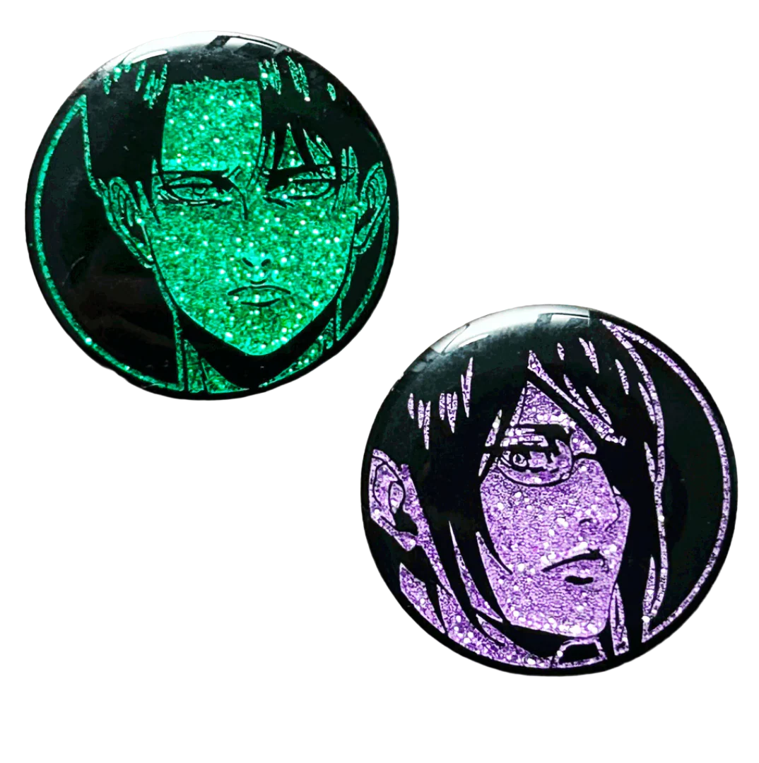 Captain Levi and Hange Zoe - Attack on Titan Pin Set *LAST CHANCE*