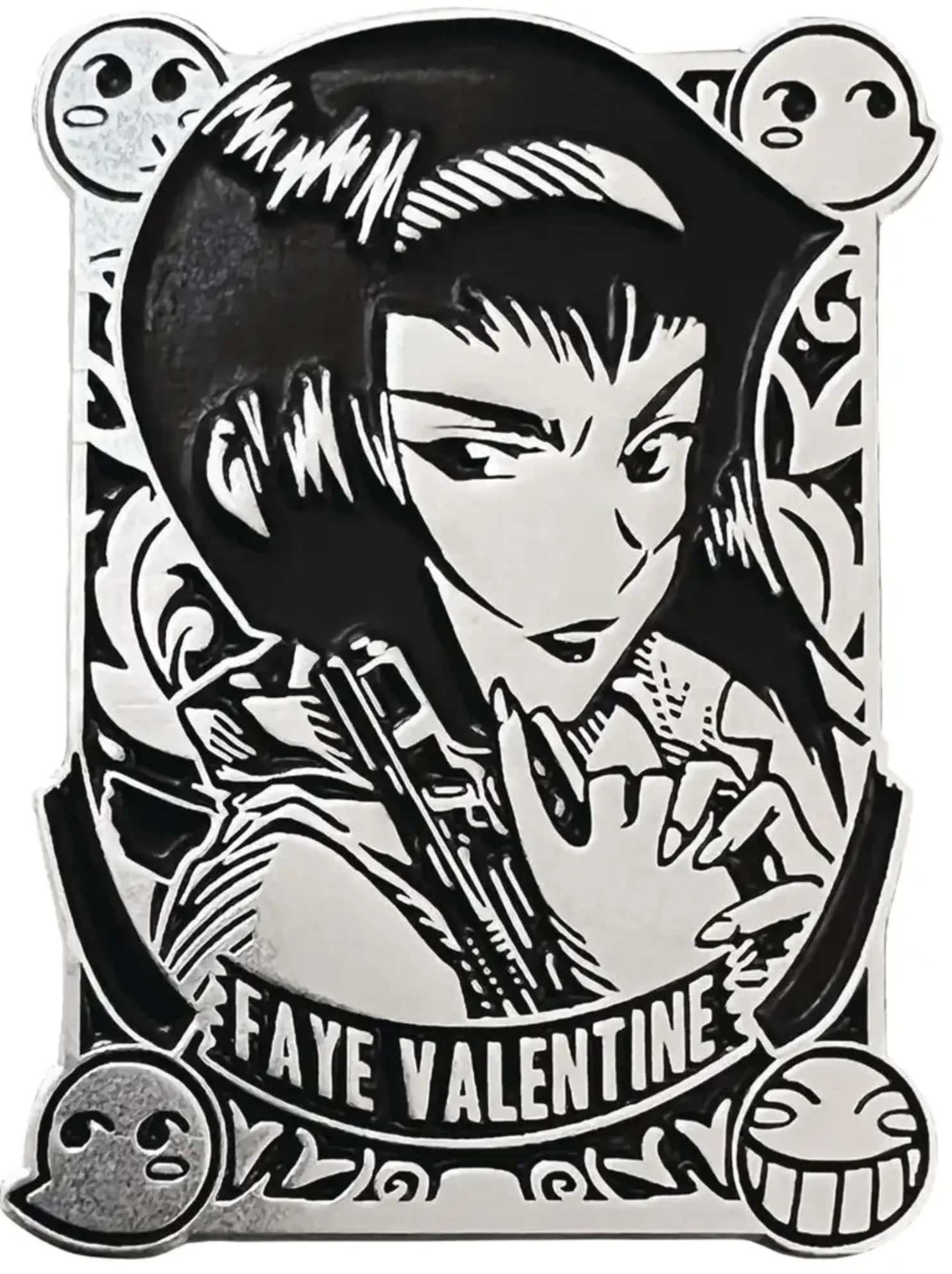 Cowboy Bebop Silver Badge Faye Pin *LAST CHANCE*