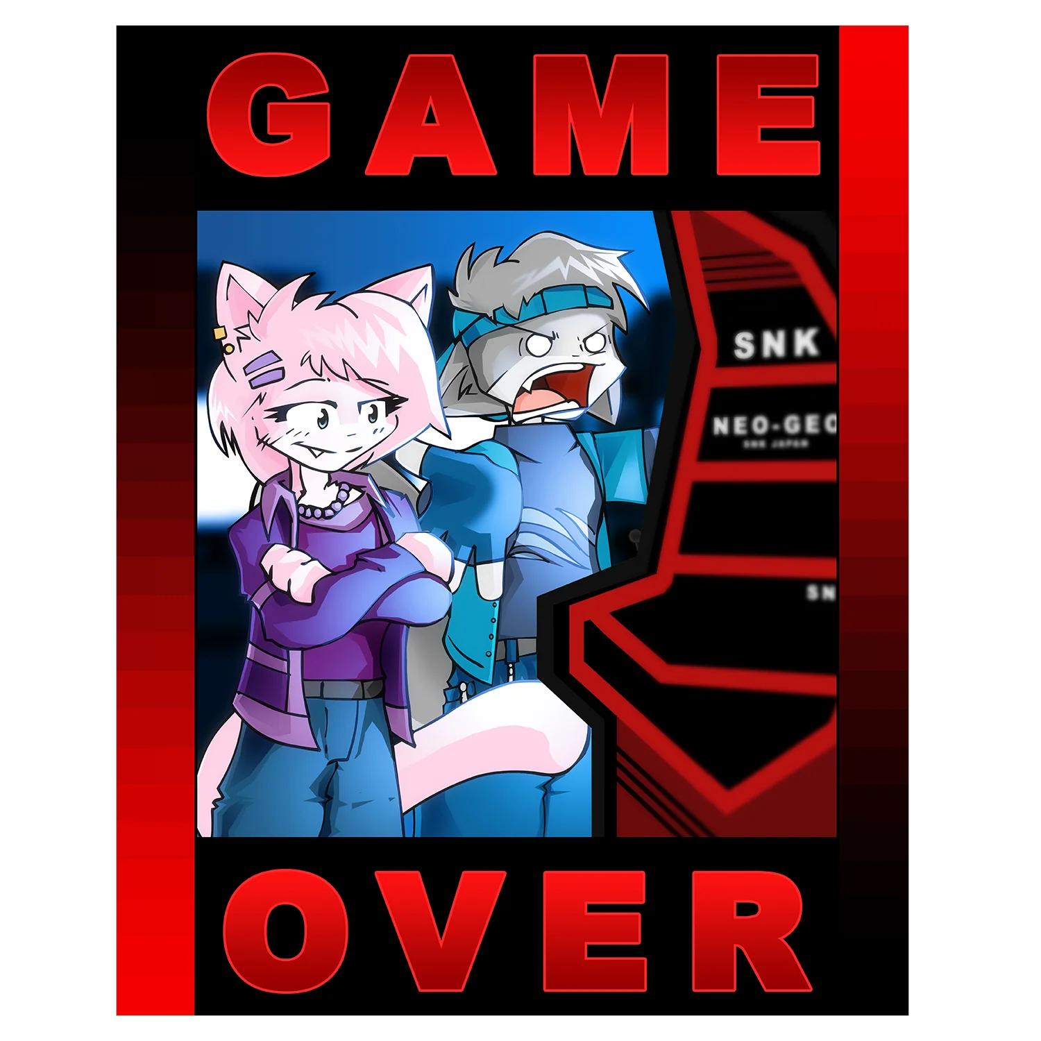 Leo & Aeris Arcade Time - Poster Print *LAST CHANCE*