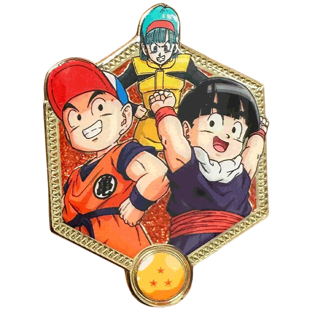 Golden Series 2: Krillin, Bulma, and Gohan - DBZ Pin