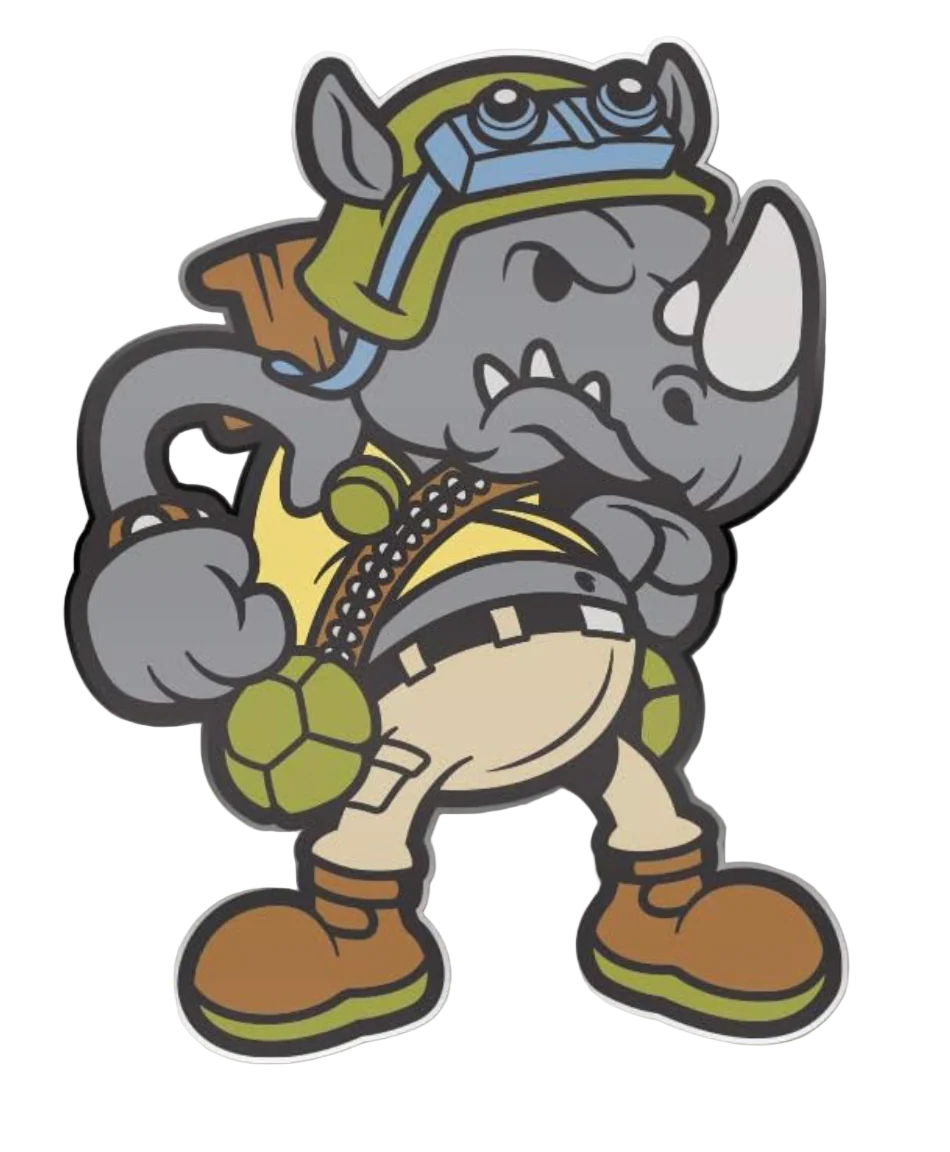 Harebrained! Vintage Rocksteady Pin *LAST CHANCE*