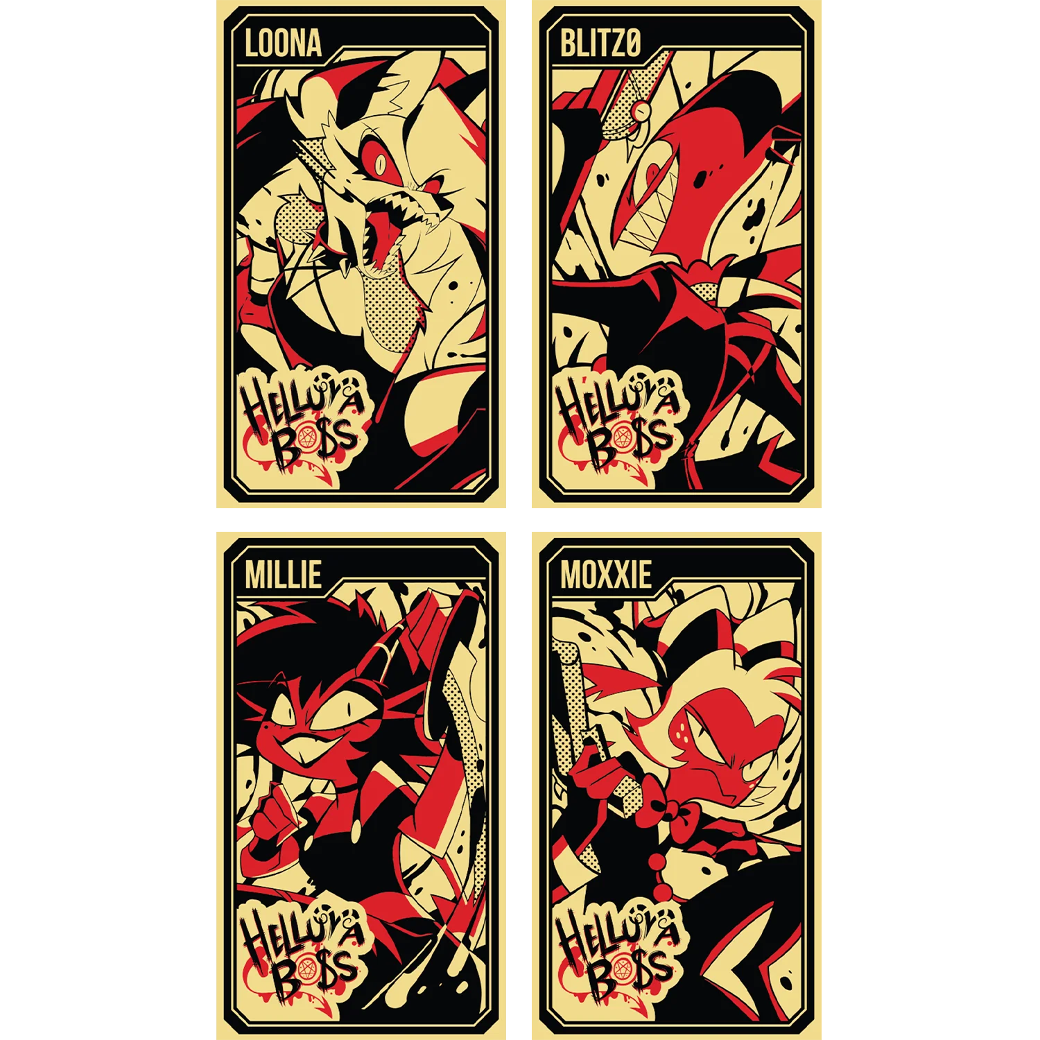 Helluva Boss Collectible Metal Cards - Series 1 - Wave 1 GOLD *FINAL SALE*