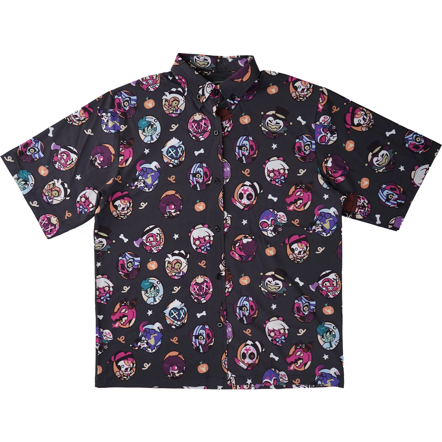 Helluva Boss Halloween Pattern - Button Up Shirt