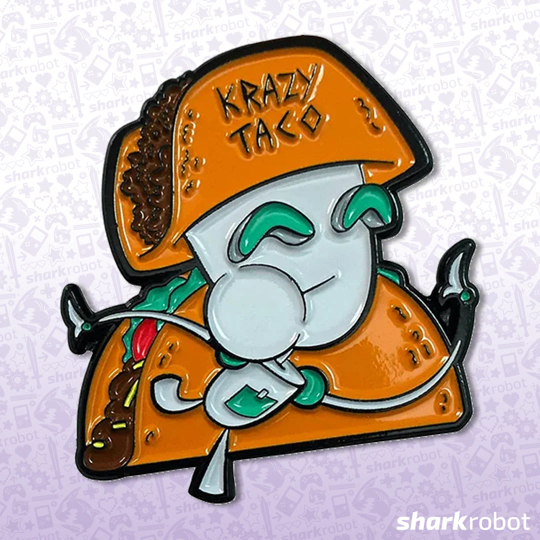 Krazy Taco Hat-Wearing Gir - Invader Zim Enamel Pin