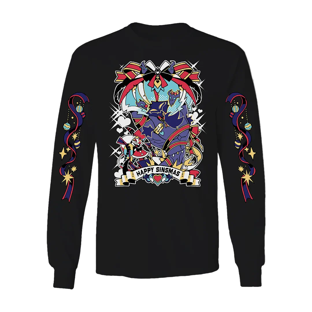 Long Sleeve Shirt - Sinsmas 2024 - Asmodeus + Fizz w/Printed Sleeves *LAST CHANCE*