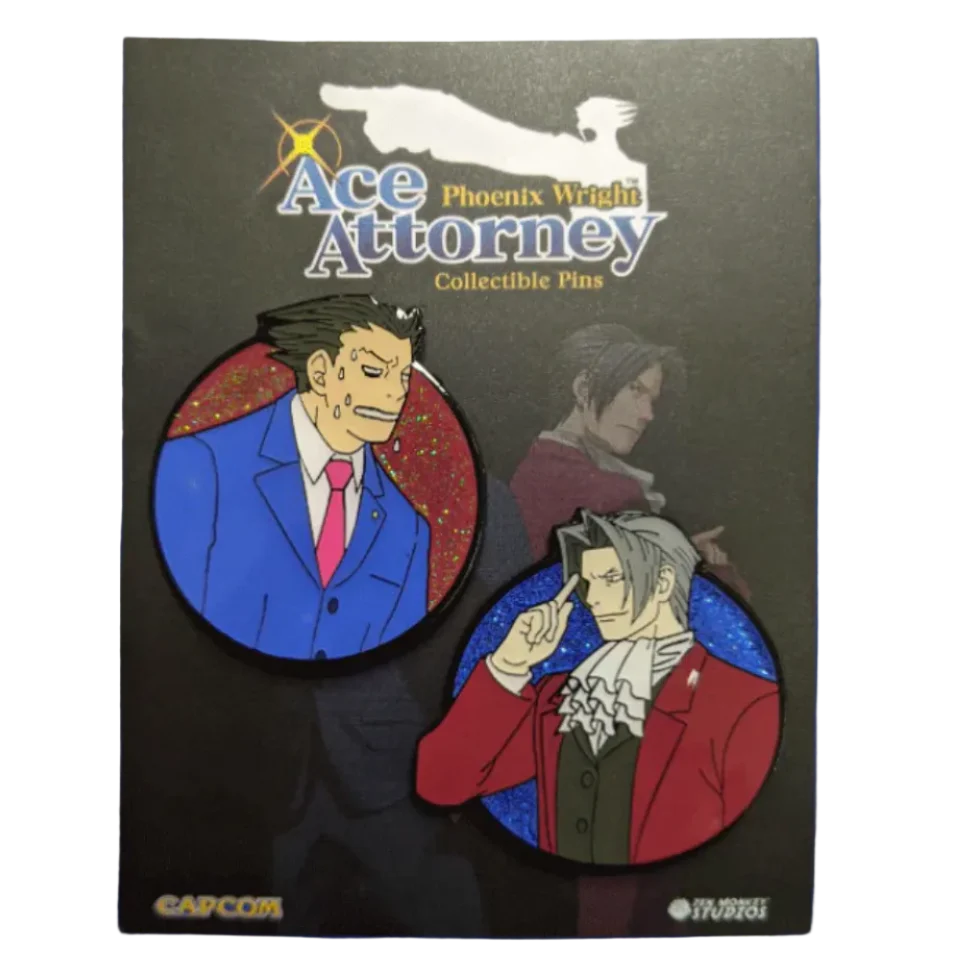 Miles Winning Pin Set - Ace Attorney Enamel Pin Set