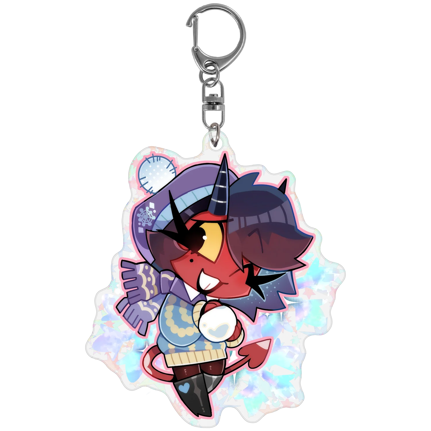 Millie - Cozy Winter - Holographic Keychain *LIMITED STOCK*