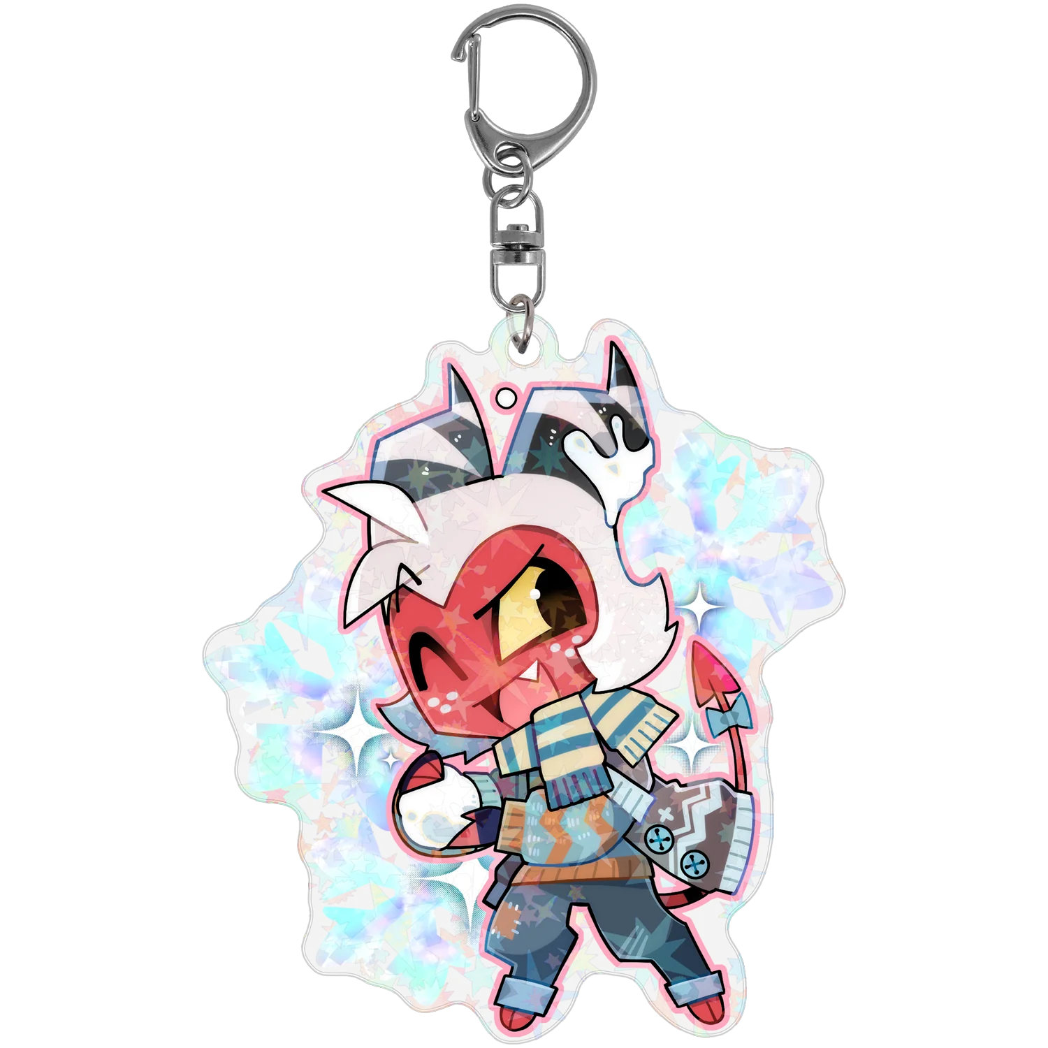 Moxxie - Cozy Winter - Holographic Keychain *LIMITED STOCK*
