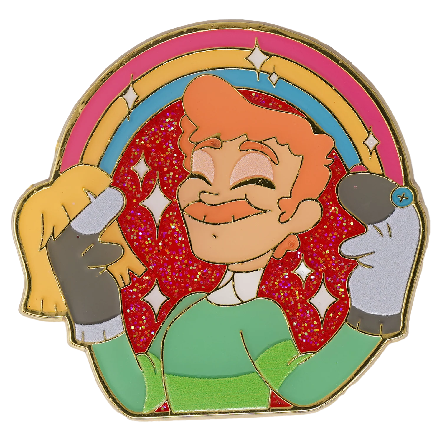 Mr Wriggles - Glitter Pin