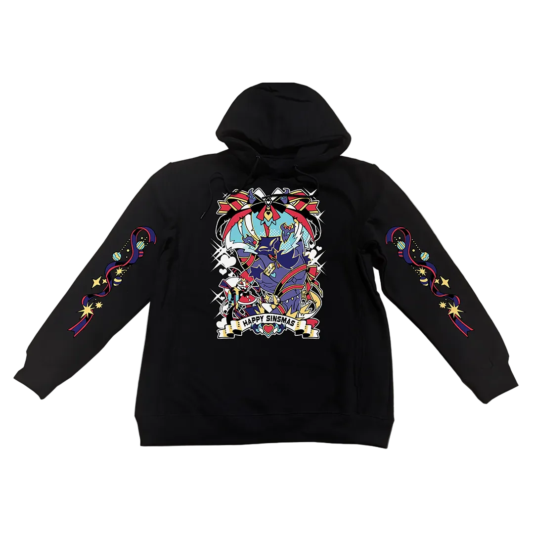 Pullover Hoodie - Sinsmas 2024 - Asmodeus + Fizz w/Printed Sleeves *SALE*