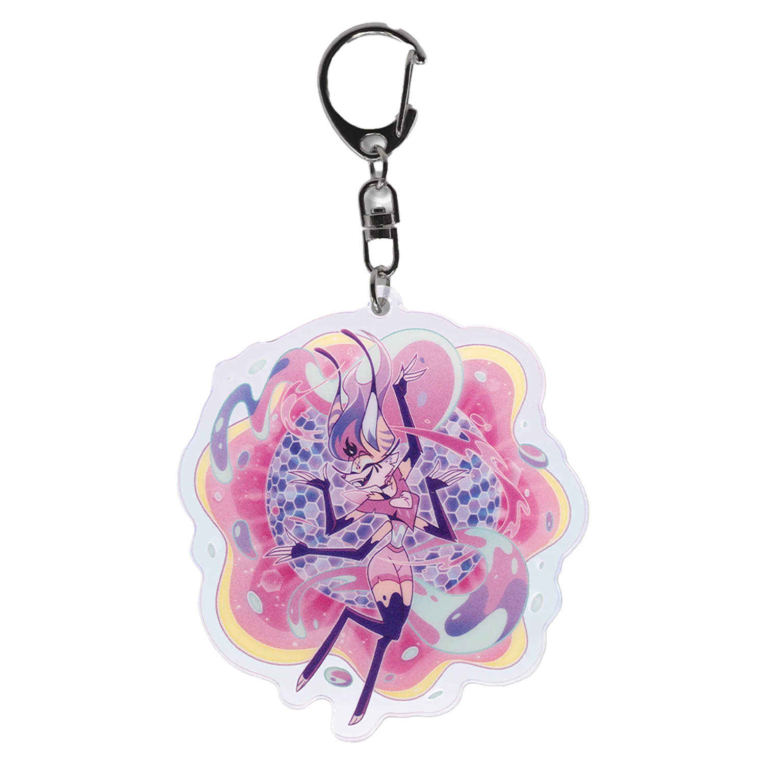 Queen Bee - Party Bee - Rainbow Acrylic Keychain *LIMITED STOCK*