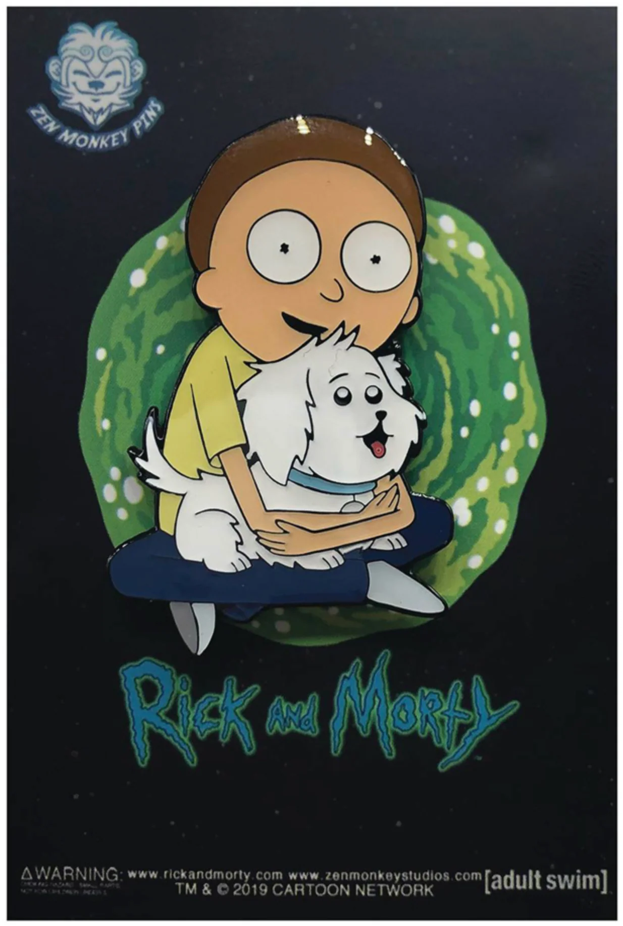 Rick and Morty: Morty & Snowball Enamel Pin *LAST CHANCE*