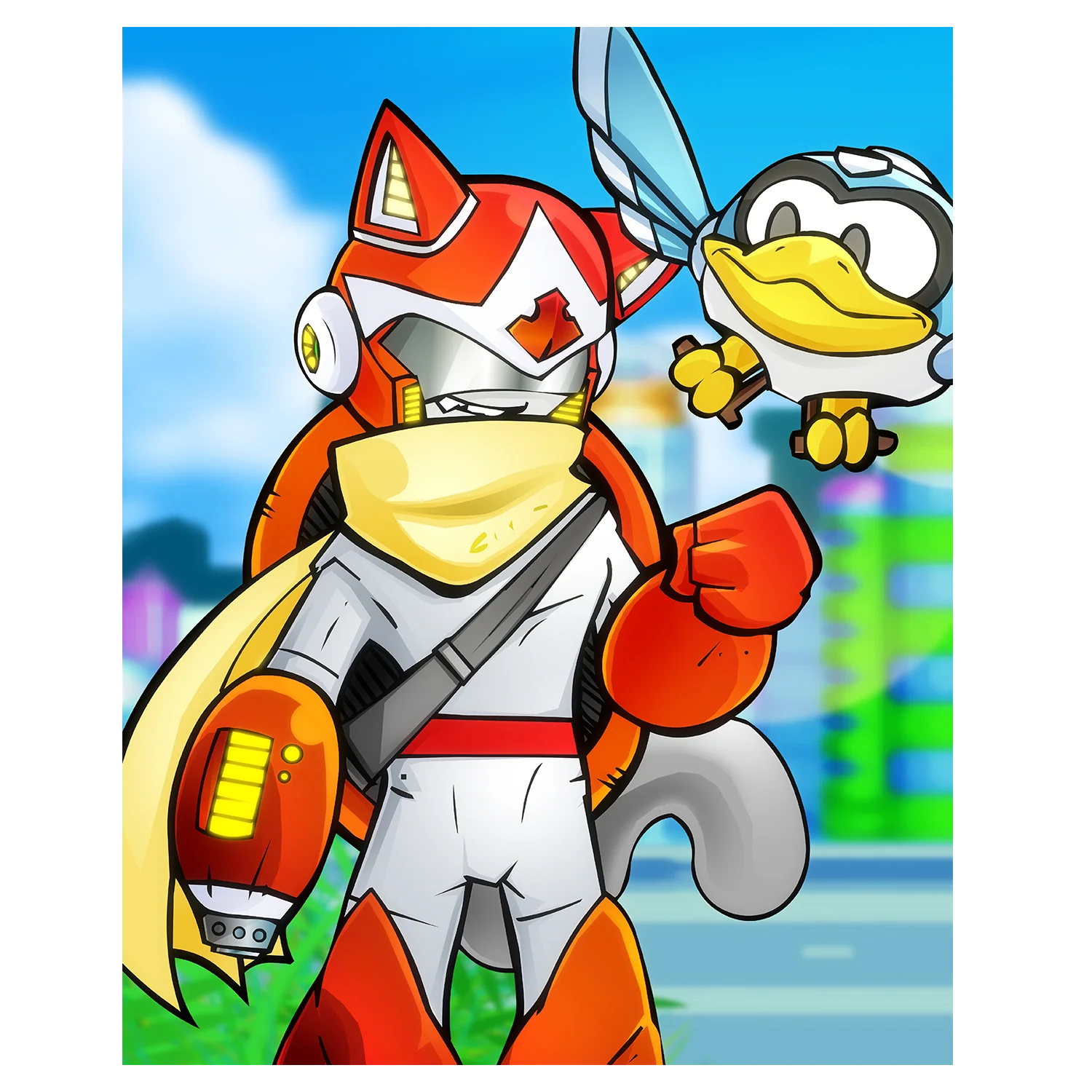Robot and Bird - Poster Print *LAST CHANCE*