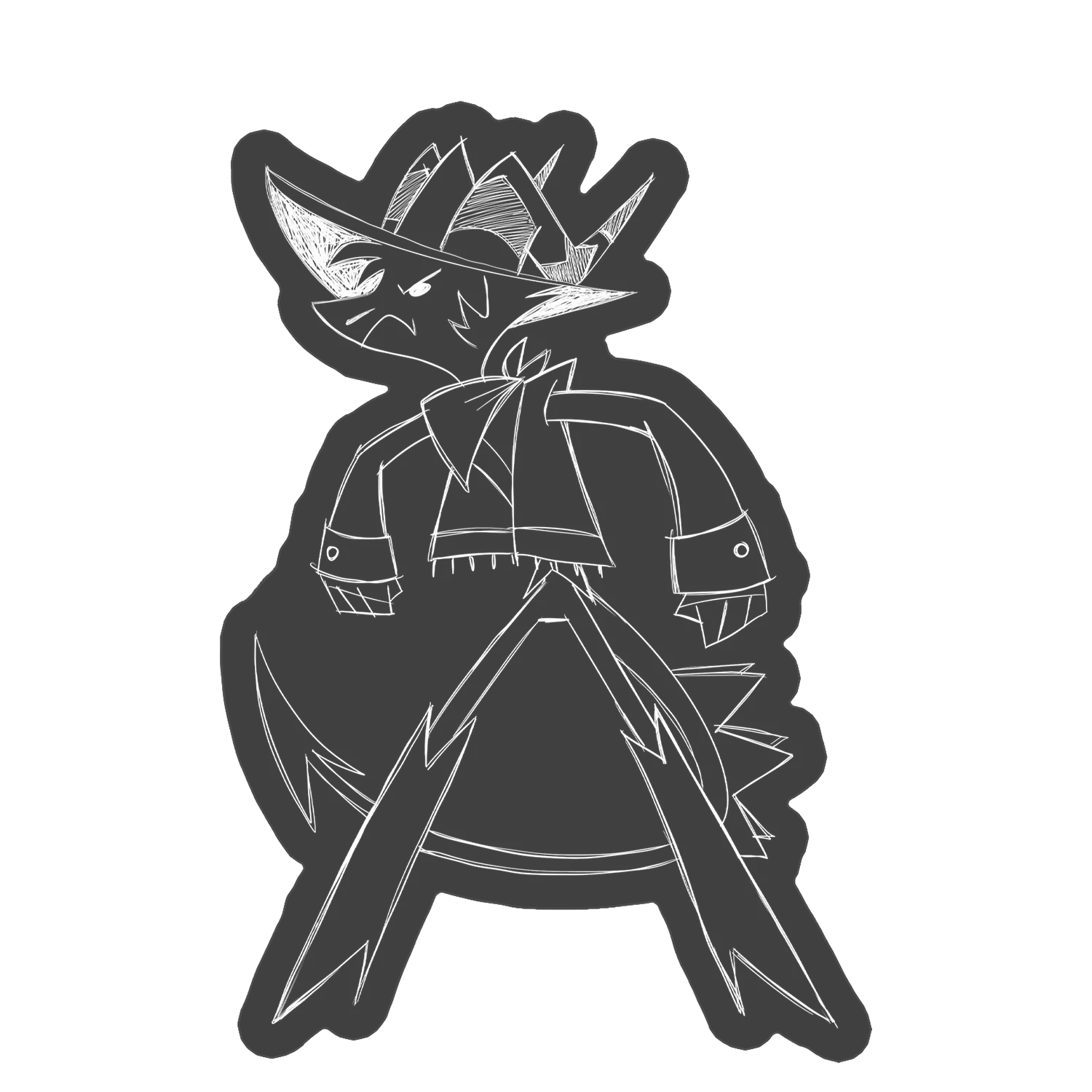 Sketchy Striker Car Decal