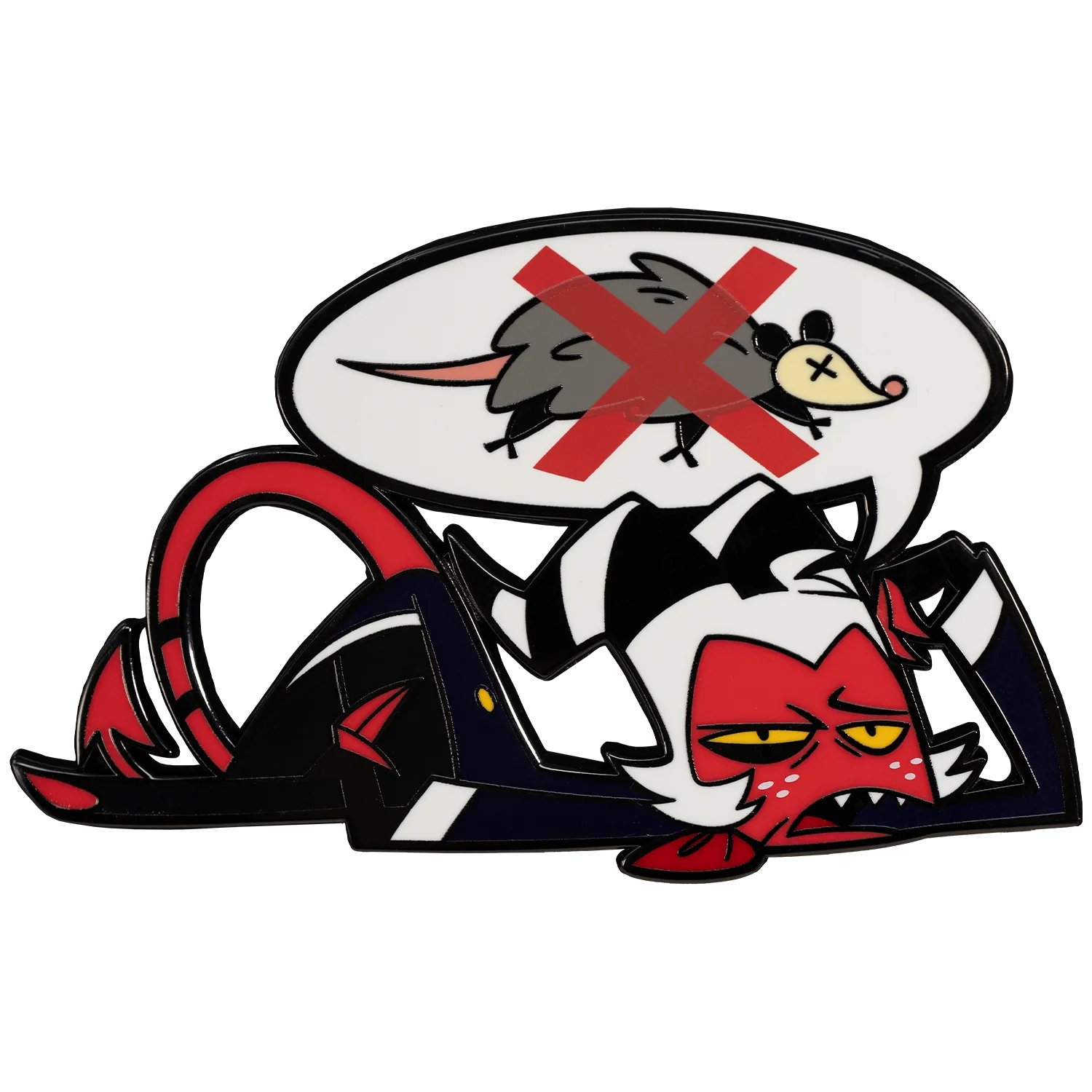 Spring Broken - I am NOT a Possum - Oversize Enamel Pin