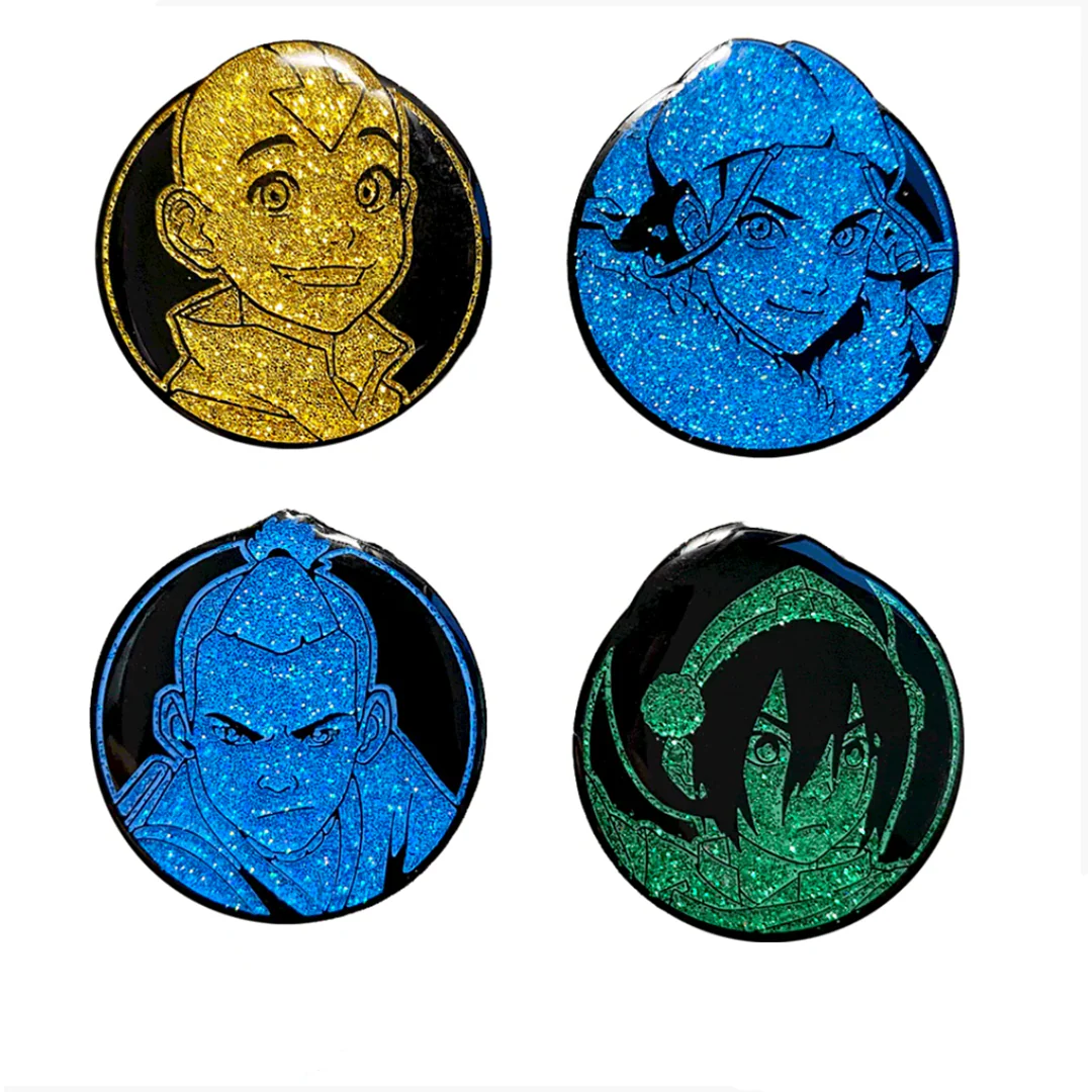 Team Avatar - Avatar: The Last Airbender Glitter Pin Set *LAST CHANCE*