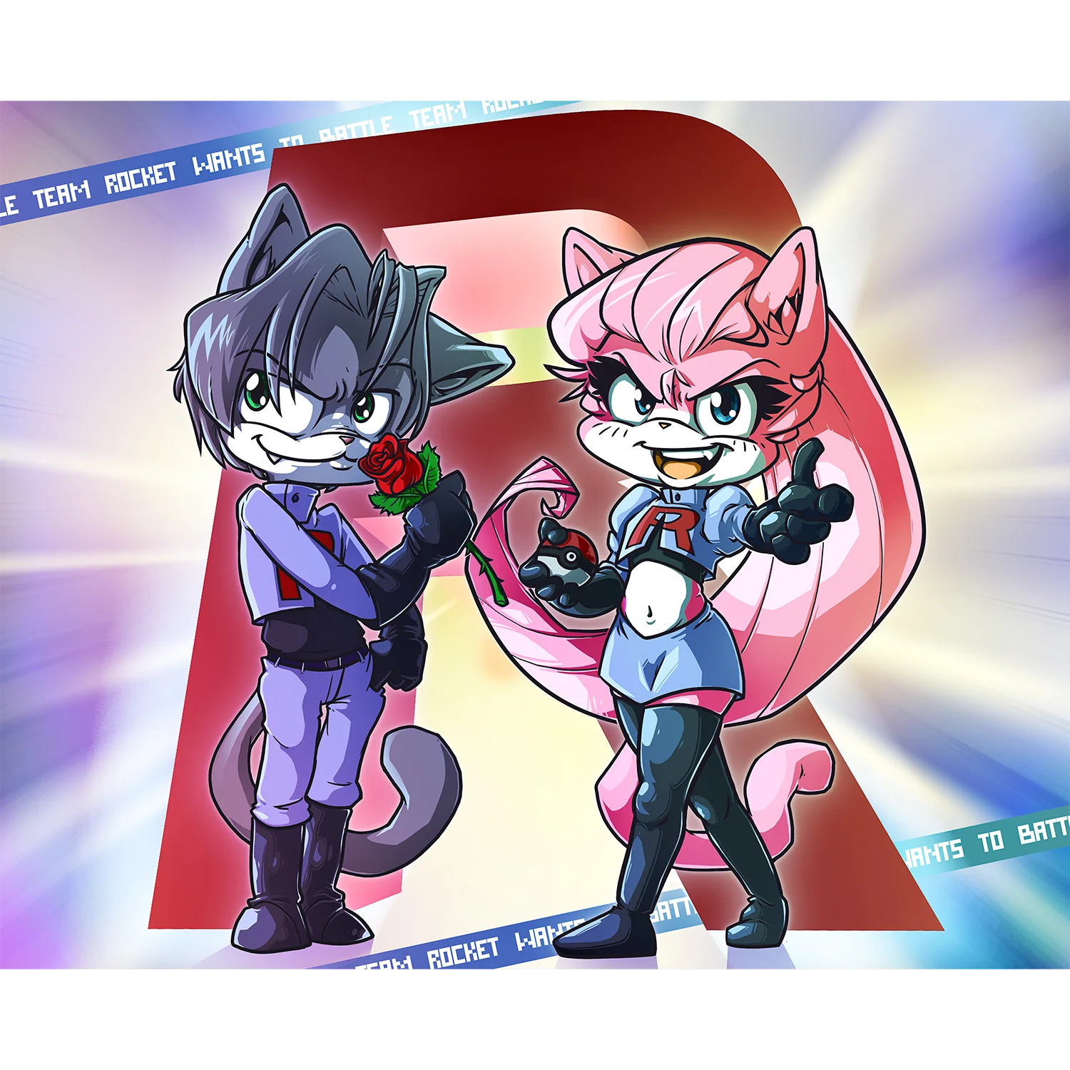 Leo & Aeris Pair of Troublemakers - Poster Print *LAST CHANCE*