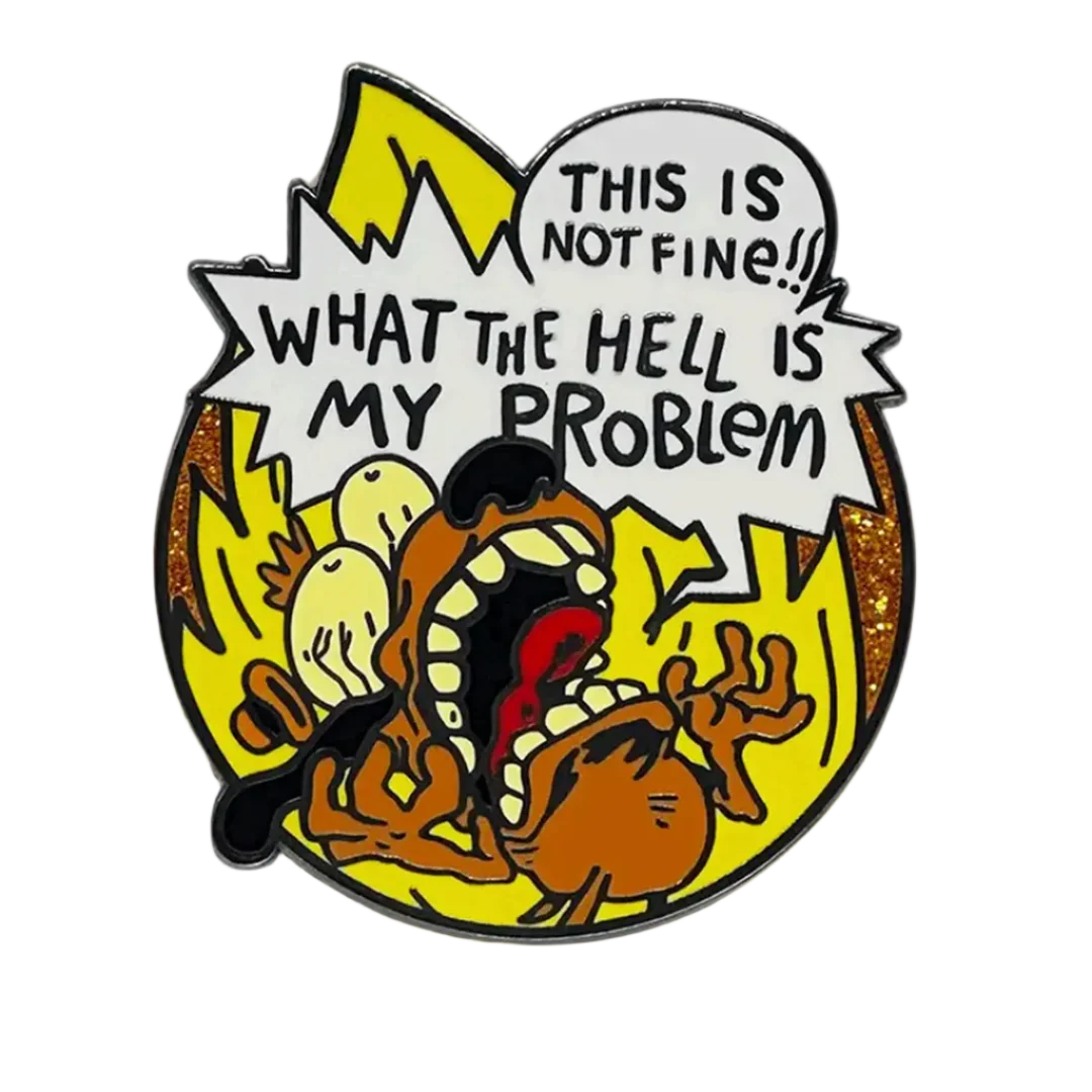 This Is NOT Fine - KC Geen Enamel Pin *LAST CHANCE*